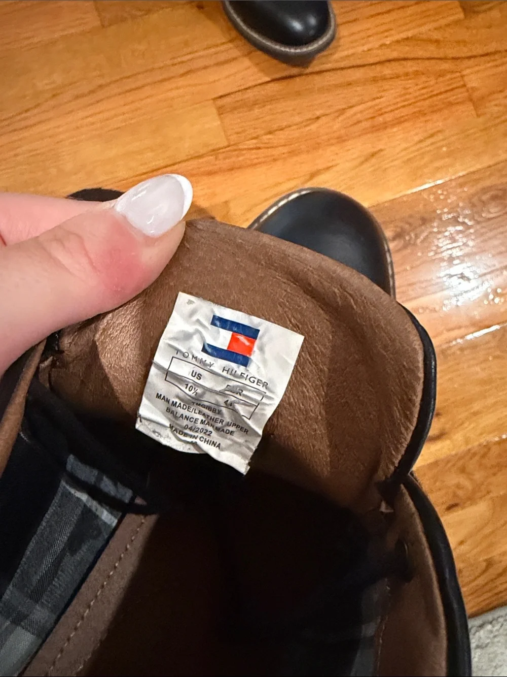 Tommy Hilfiger Black Leather Chukka Boots with Tan Accents